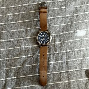 Timex Expedition with Leather Strap